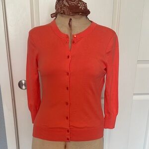 Women's Red Button-Up Sweater